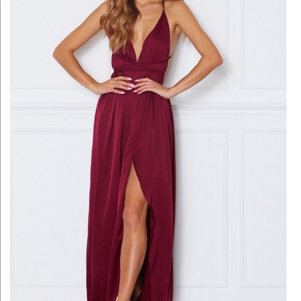 White fox maxi dress